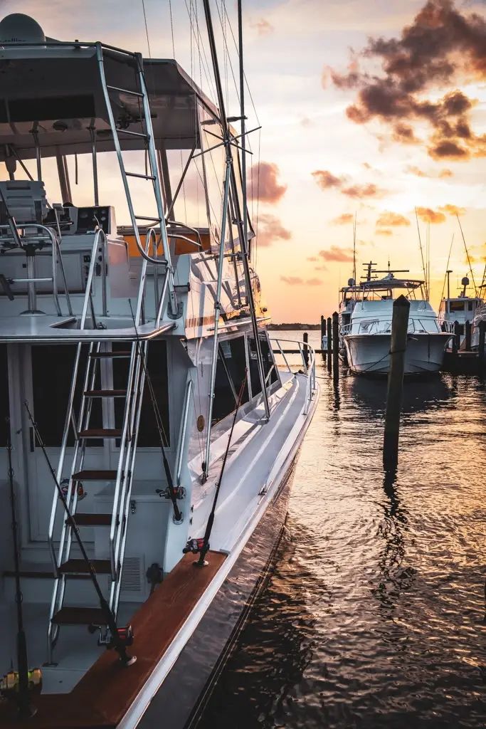 Charter boat at the marina